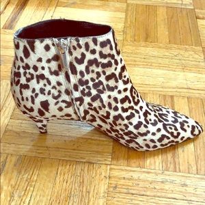 Leopard print booties